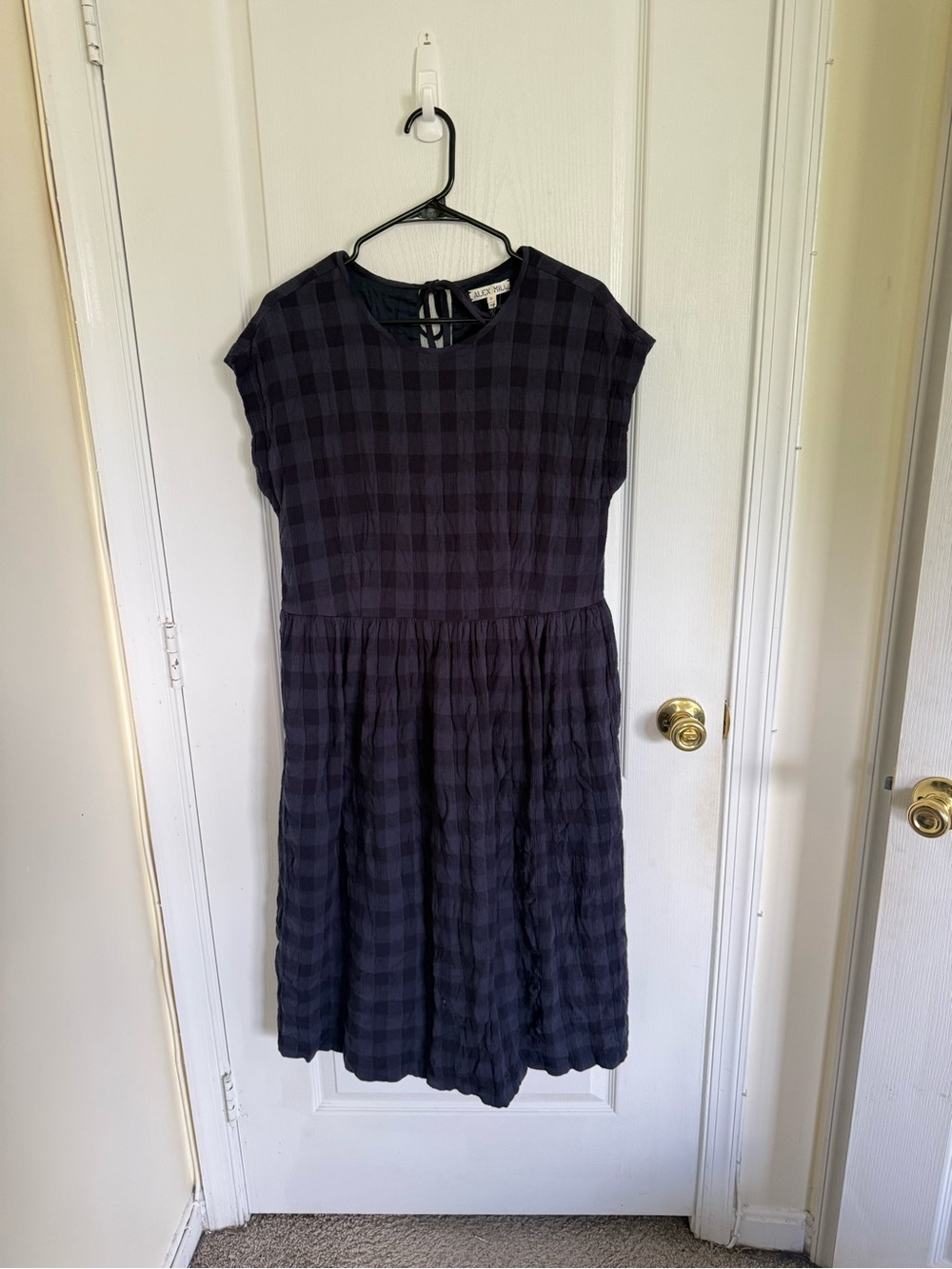 Alex Mill NEW Dora Dress in Navy Gingham - Picture 3 of 8
